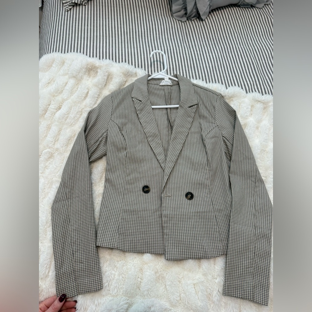 Windsor Black and White Checkered Blazer